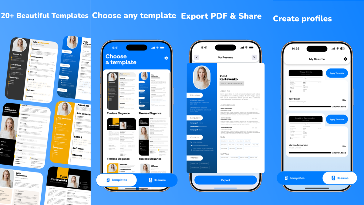CV Builder — app screenshot